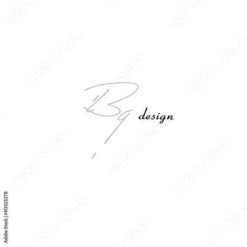 Bq design initials logo isolated white