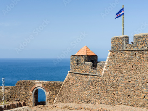 Forte Real de Sao Filipe fortress. Cidade Velha, historic center of Ribeira Grande, listed as UNESCO World Heritage Site. Santiago Island, Cape Verde.