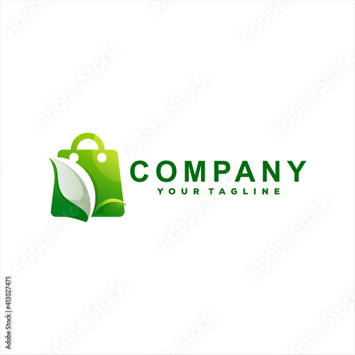 nature shopping bag logo design