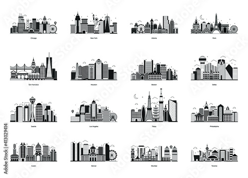 
Pack of Architectures Glyph Illustrations 
