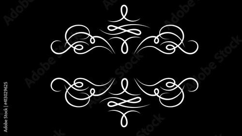 BAROQUE ELEGANT FRAME. WEDDING TITLE DESIGN. MOTION GRAPHIC