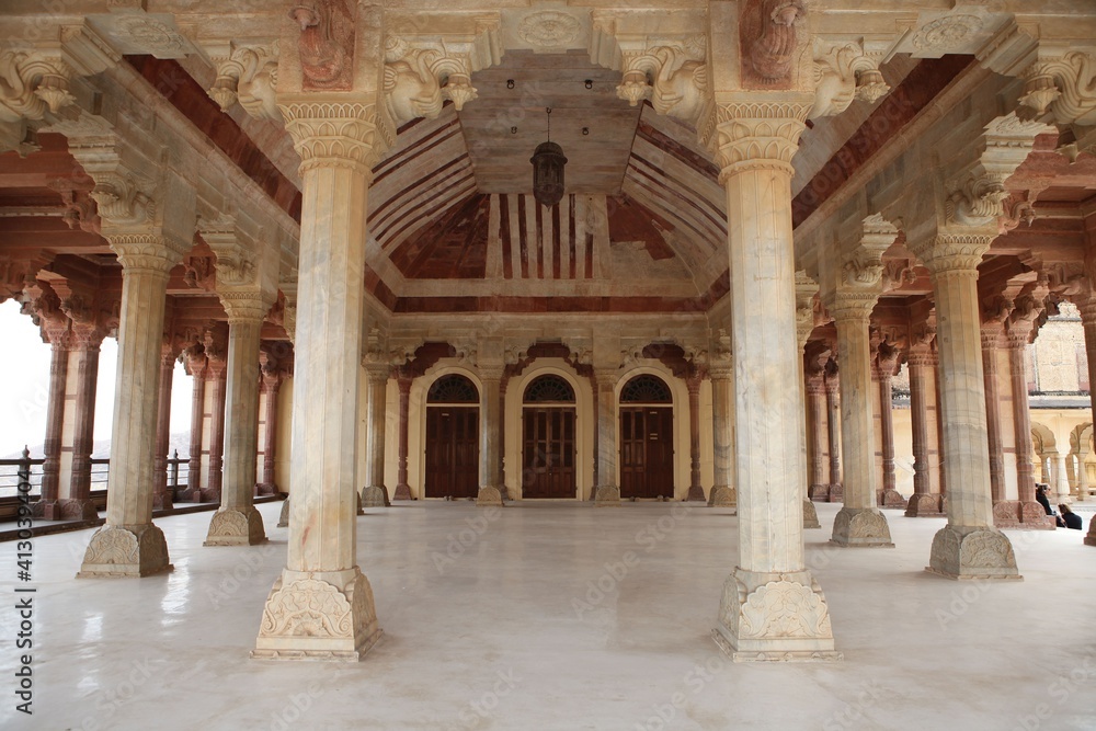 Hall of a religious building; Jaipur, India