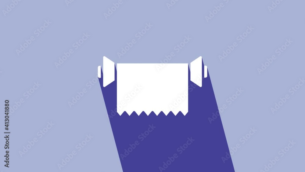 White Textile fabric roll icon isolated on purple background. Roll, mat, rug, cloth, carpet or paper roll icon. 4K Video motion graphic animation White Textile fabric roll icon isolated on purple background. Roll, mat, rug, cloth, carpet or paper roll icon. 4K Video motion graphic animation