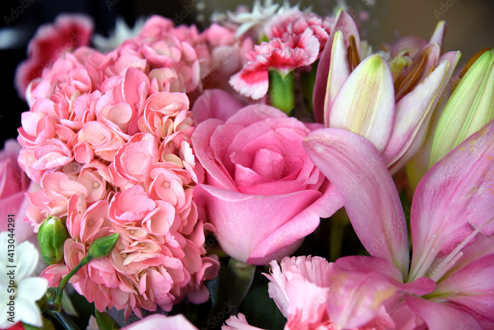 Floral Bouquet All in Pink