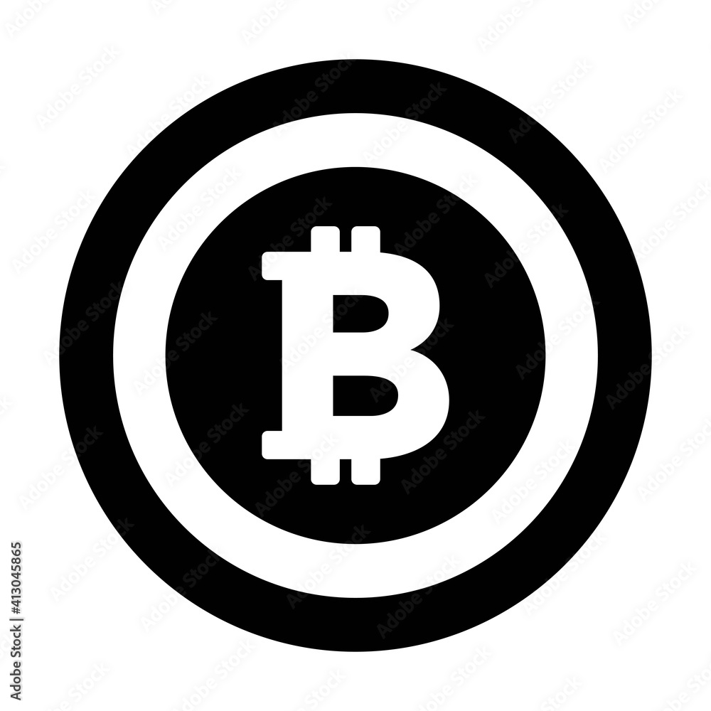 Bitcoin icon vector cryptocurrency symbol for digital asset and wallet in a flat color glyph pictogram illustration Bitcoin icon vector cryptocurrency symbol for digital asset and wallet in a flat color glyph pictogram illustration