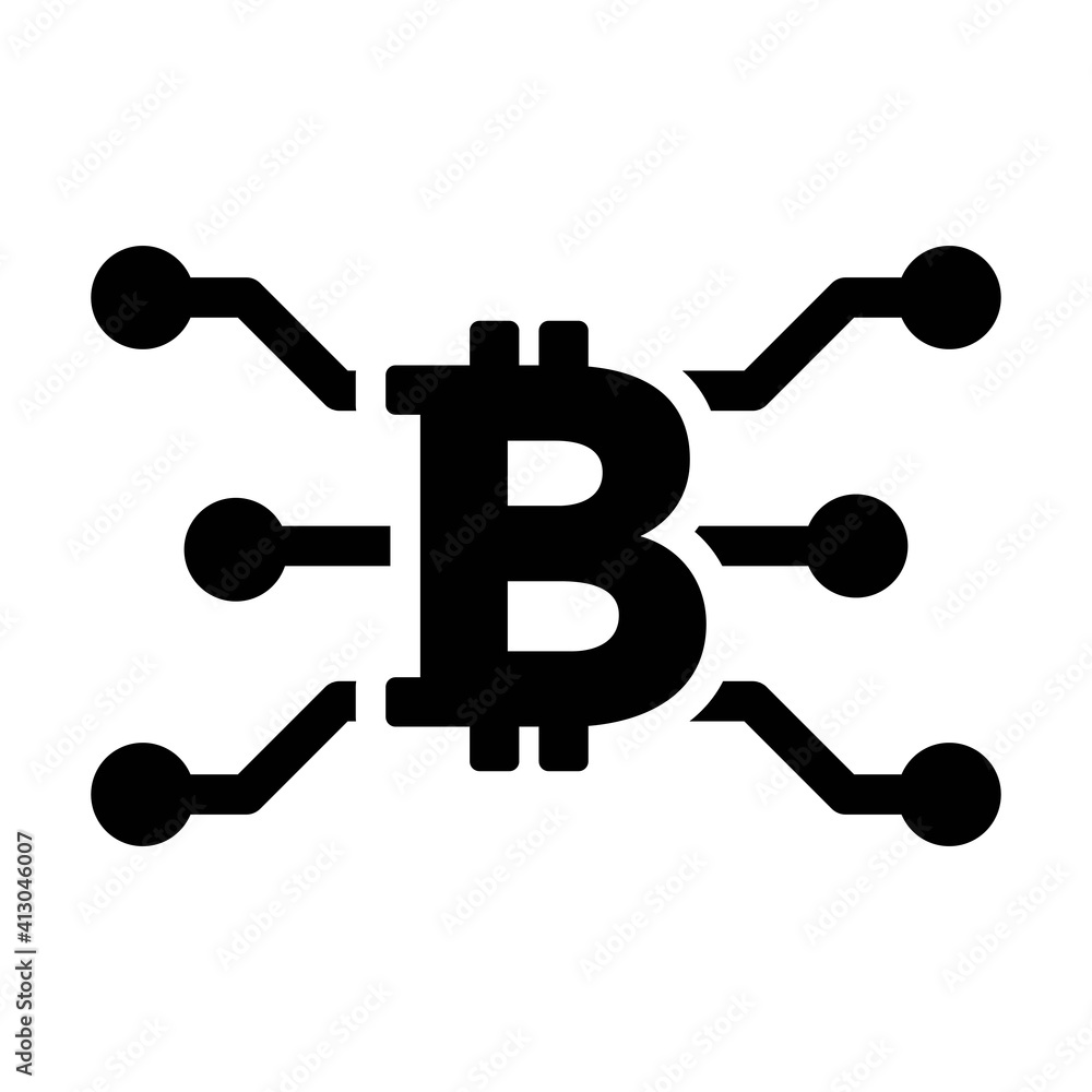 Bitcoin icon vector cryptocurrency symbol for digital asset and wallet in a flat color glyph pictogram illustration Bitcoin icon vector cryptocurrency symbol for digital asset and wallet in a flat color glyph pictogram illustration