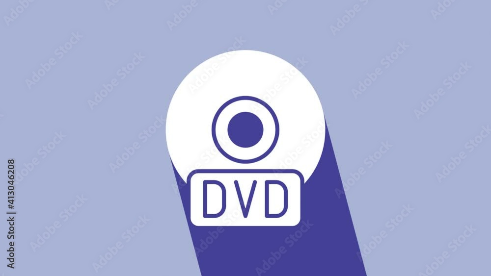 White CD or DVD disk icon isolated on purple background. Compact disc sign. 4K Video motion graphic animation White CD or DVD disk icon isolated on purple background. Compact disc sign. 4K Video motion graphic animation