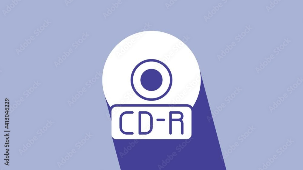 White CD or DVD disk icon isolated on purple background. Compact disc sign. 4K Video motion graphic animation White CD or DVD disk icon isolated on purple background. Compact disc sign. 4K Video motion graphic animation