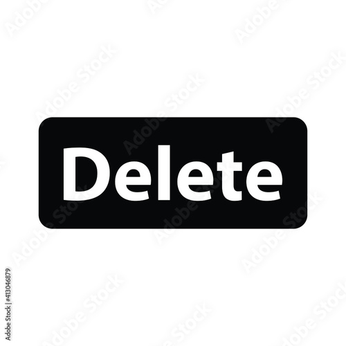 delete icon button - vector