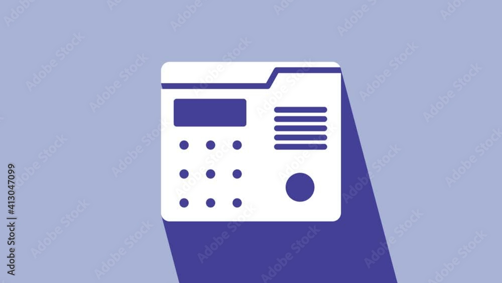 White House intercom system icon isolated on purple background. 4K Video motion graphic animation White House intercom system icon isolated on purple background. 4K Video motion graphic animation