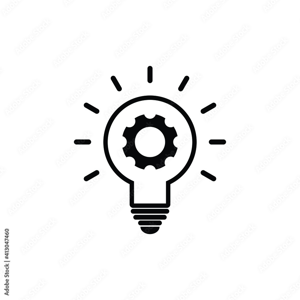 Light bulb icon vector, lamp icon logo. Idea icon, thinking, solution concept. Light bulb icon vector, lamp icon logo. Idea icon, thinking, solution concept.