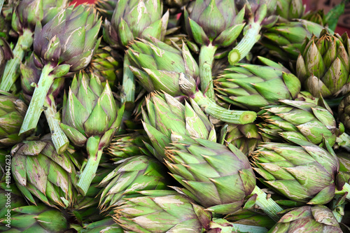Foto an exhibition of Sardinian-type artichokes