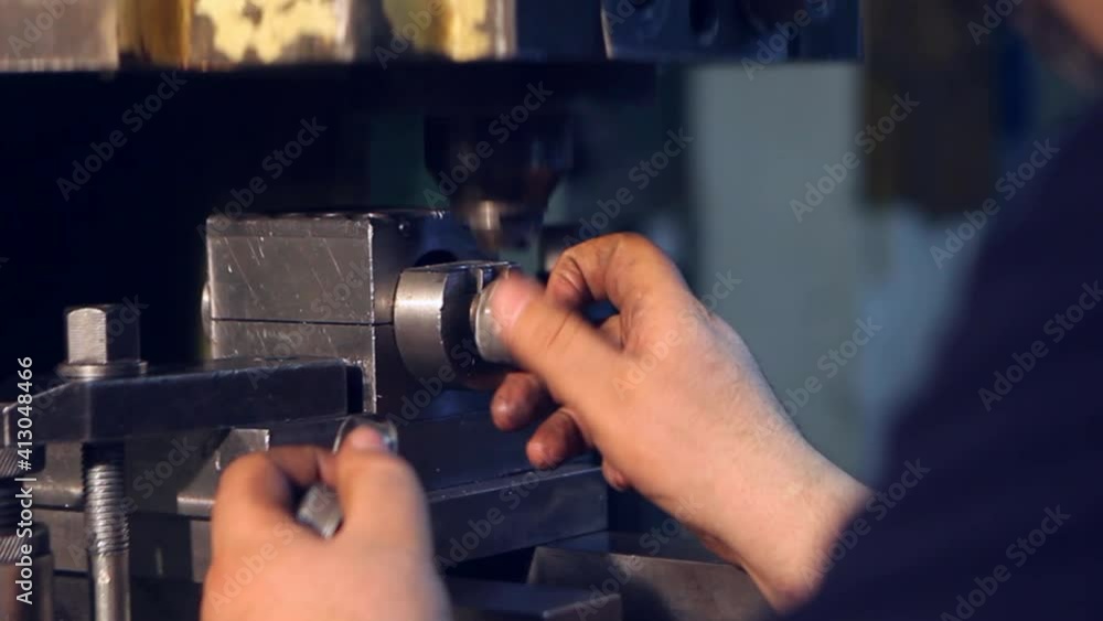 Iron and steel processing factory. Spare Parts Production. CNC machine. Iron and steel processing factory. Spare Parts Production. CNC machine.