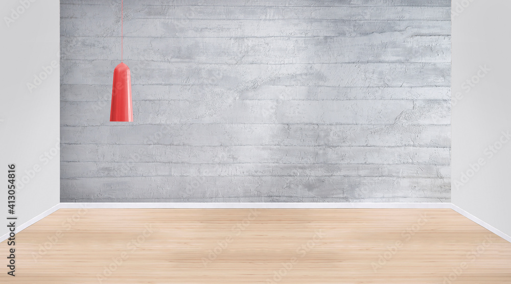 modern empty house interior design and lamp. 3D illustration modern empty house interior design and lamp. 3D illustration