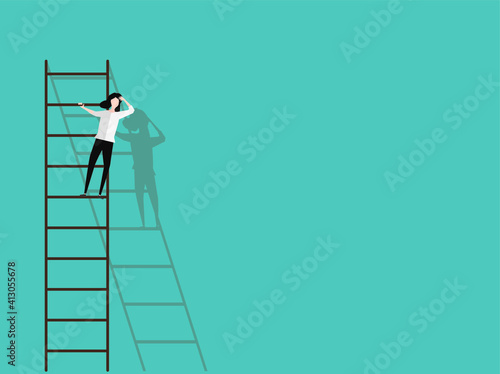 Business career competitive inequality concept vector illustration.