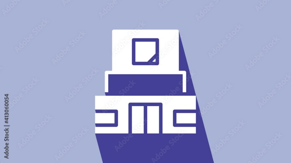 White Mausoleum of Lenin icon isolated on purple background. Russia architecture landmarks, sightseeing places. Royal Citadel at Red Square, Moscow. 4K Video motion graphic animation White Mausoleum of Lenin icon isolated on purple background. Russia architecture landmarks, sightseeing places. Royal Citadel at Red Square, Moscow. 4K Video motion graphic animation