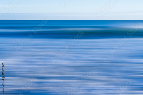 Coastal tones and shapes in motion blur