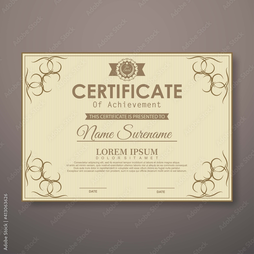 Modern certificate