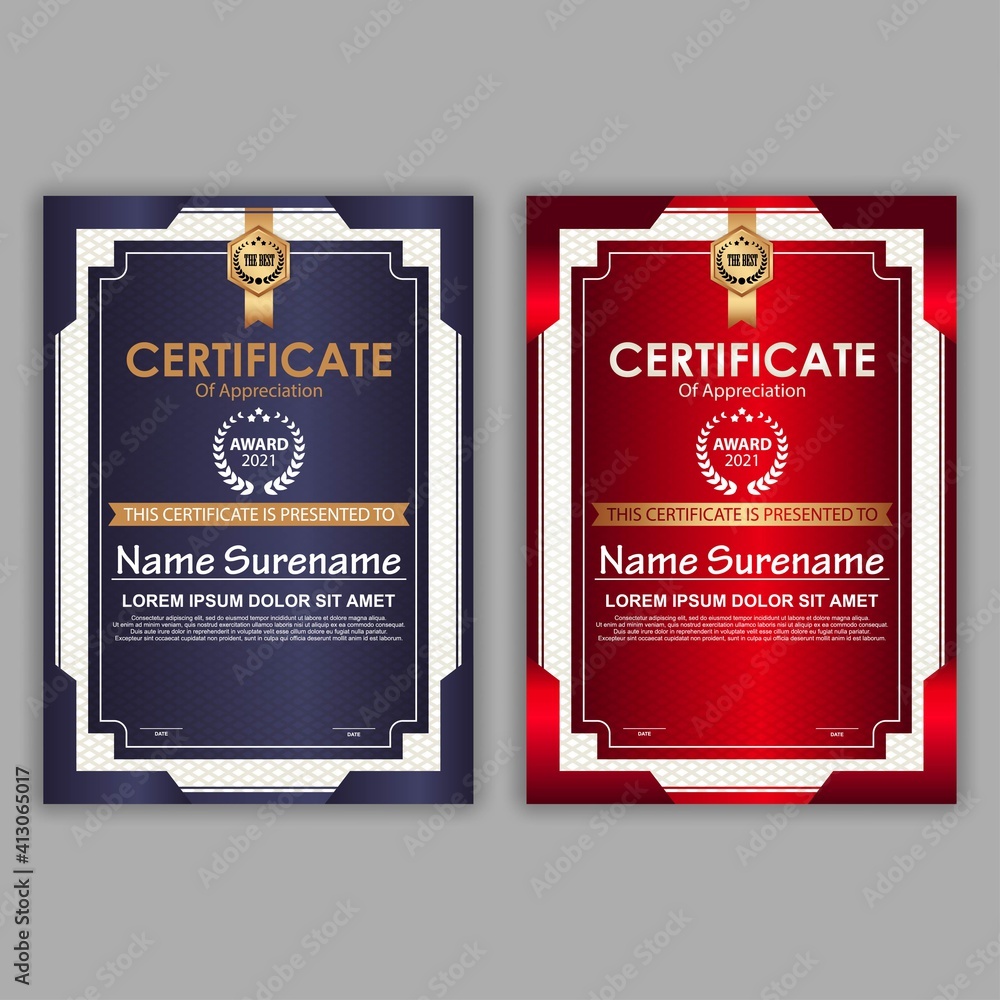 Modern certificate Modern certificate