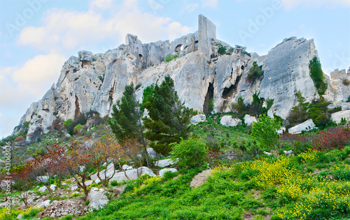 The ruins of Chateau des Baux, Les Baux-de-Provence, France photo