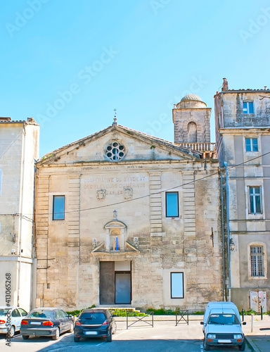 Historic building of St Martin Church (Templum Sancti Martini), Arles, France photo