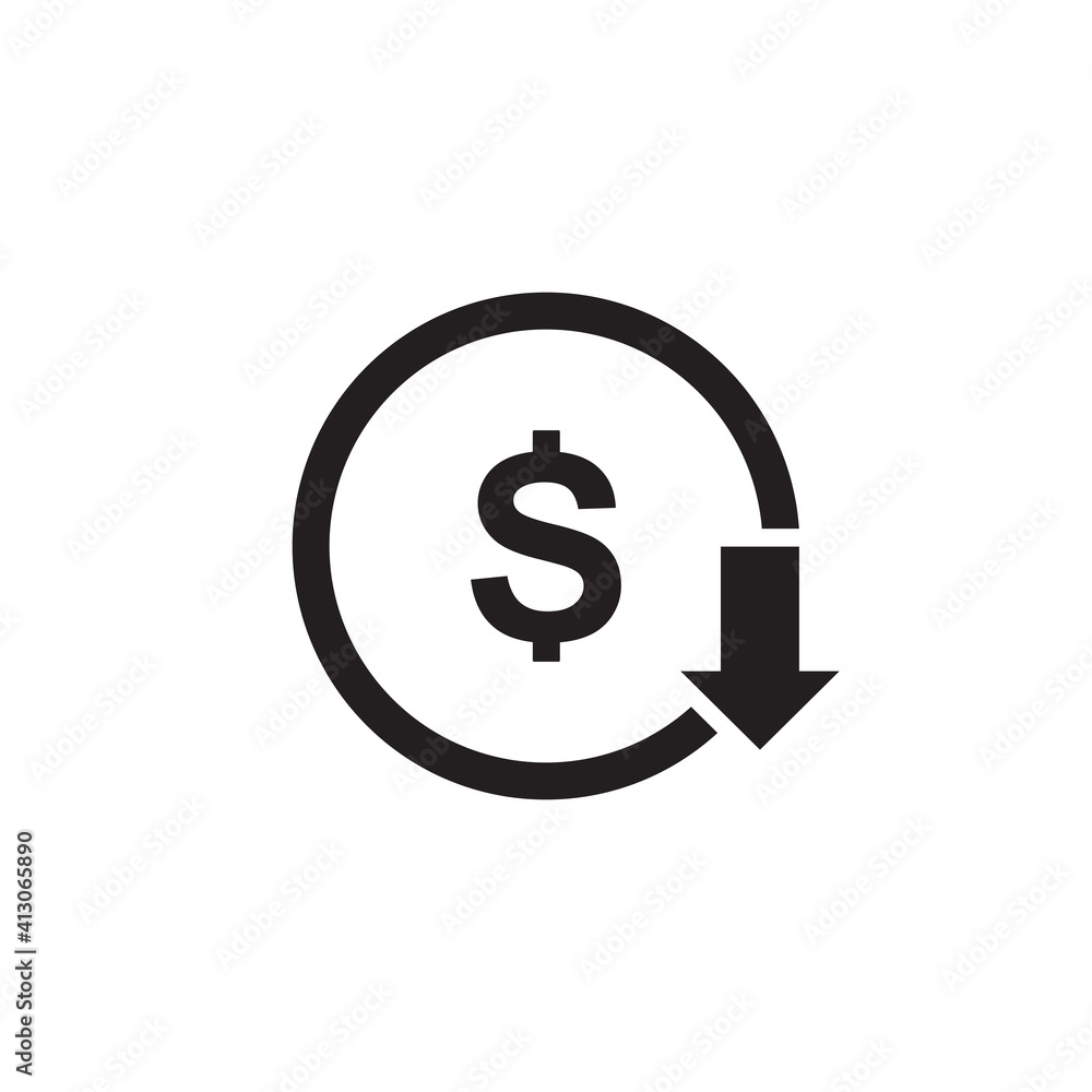 cost reduction icon symbol sign vector cost reduction icon symbol sign vector