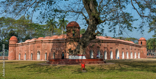 Sixty Domed Mosque in Bagerhat, UNESCO World Heritage Site, Khulna Division, Bangladesh photo