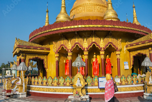 Golden Temple, the largest Theravada Buddhist temple in Bangladesh and has the country's second largest Buddha statue, Bandarban, Chittagong Division, Bangladesh © Danita Delimont