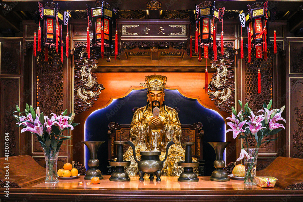 Asia, China, Shanghai, Shanghai City God Temple