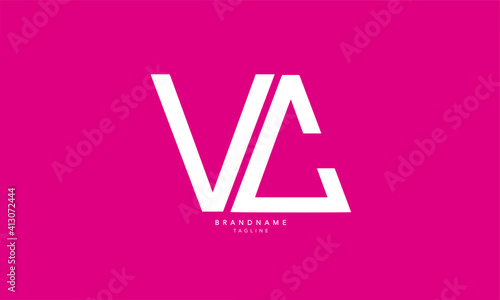 Alphabet letters Initials Monogram logo VC, CV, V and C