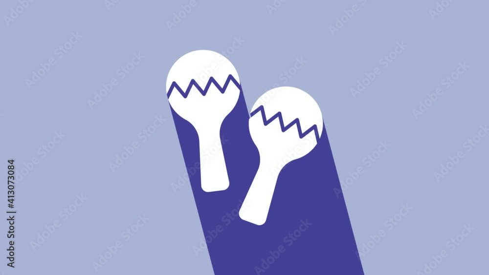 White Maracas icon isolated on purple background. Music maracas instrument mexico. 4K Video motion graphic animation White Maracas icon isolated on purple background. Music maracas instrument mexico. 4K Video motion graphic animation
