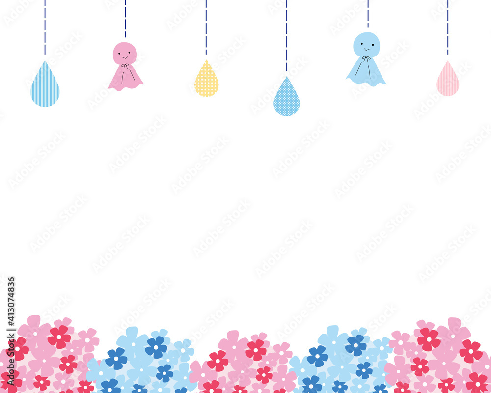 てるてる坊主と紫陽花の雨の日背景イラスト Stock Vector Adobe Stock てるてる坊主と紫陽花の雨の日背景イラスト Stock Vector Adobe Stock