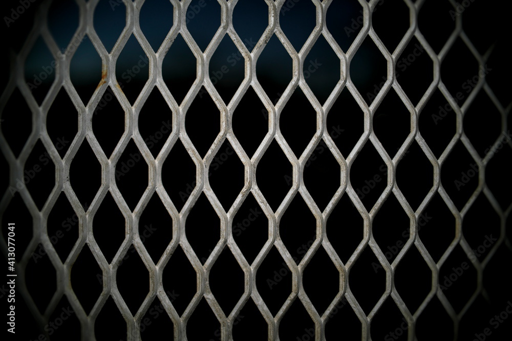 Fototapeta premium Closeup of wire-mesh net 