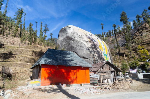 Snowfall and Snow Days. Sundarnagar , Himachal Pradesh, INDIA photo