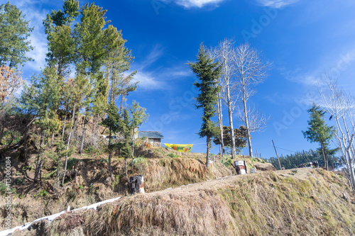 Snowfall and Snow Days. Sundarnagar , Himachal Pradesh, INDIA photo