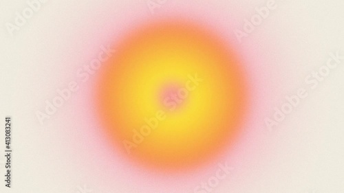 gradient round aura sphere with intense neon  fluorescent color  photo