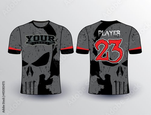 Softball baseball slowpitch esports sports gear for team jersey template and 2D mockup