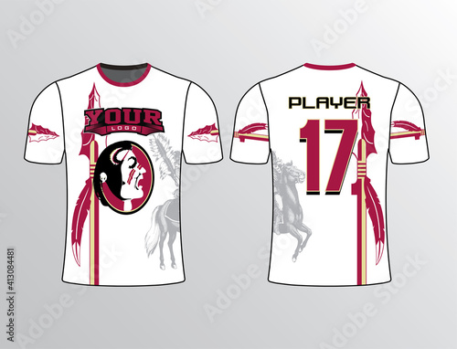 Softball baseball slowpitch esports sports gear for team jersey template and 2D mockup