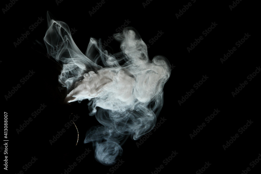 Fototapeta premium Smoke electronic cigarette on dark background