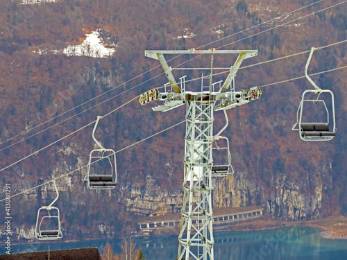 Chairlift Amden (Talstat. Niederschlag)-Nidederschlag or Die Sesselbahn Mattstock oder Mattstock-Sesselbahn - Canton of St. Gallen, Switzerland (Schweiz) photo