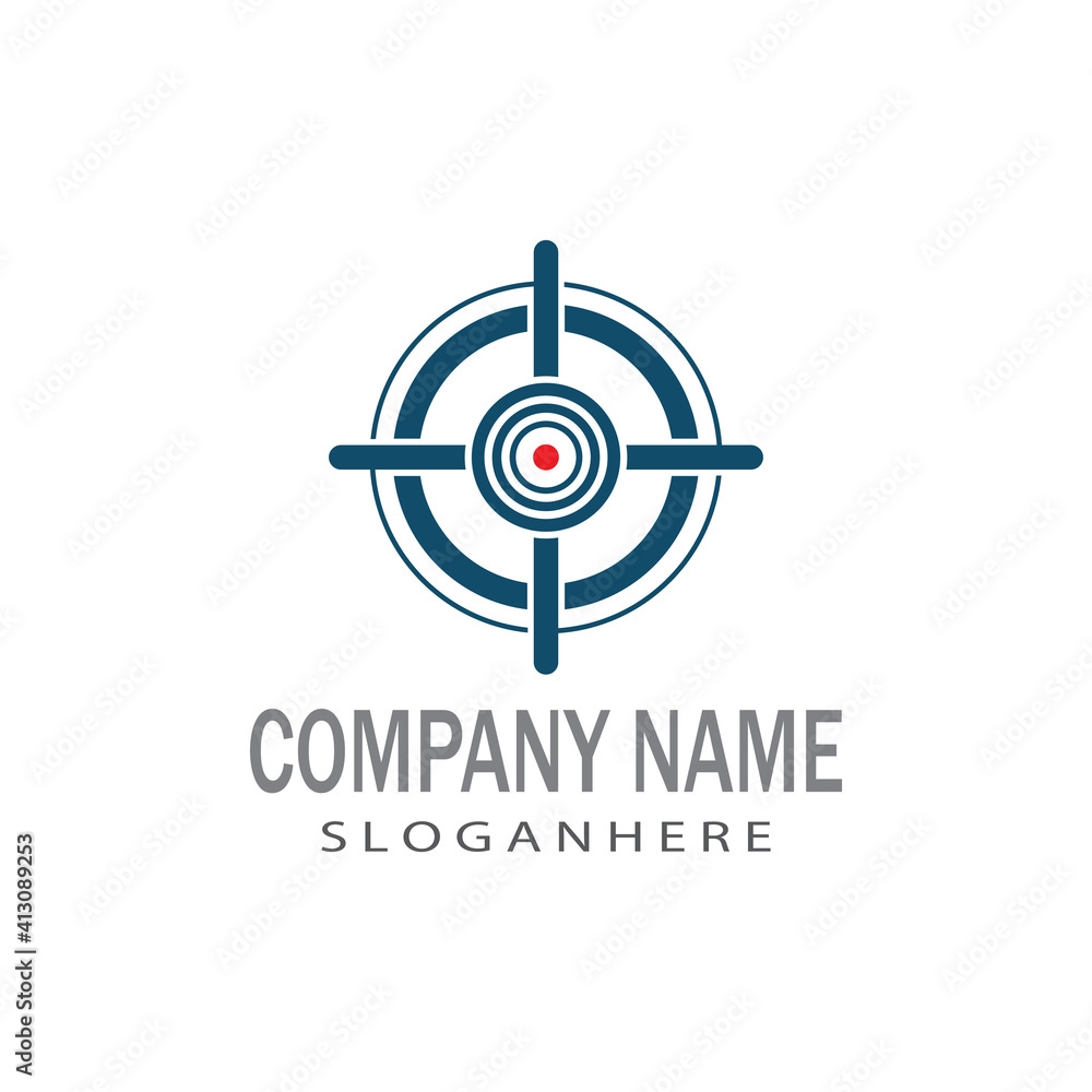 Target icon vector illustration design template Target icon vector illustration design template