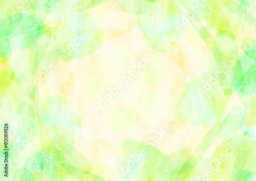 Green watercolor abstract background material
