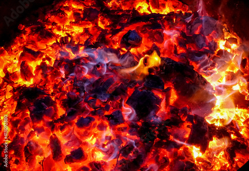Glowing Red Coals of Fire
