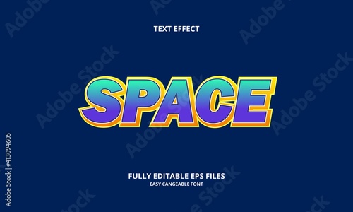space style editable text effect 