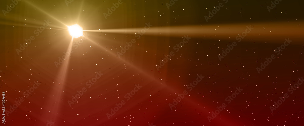Light optical lens explosion effect. Sun light ray lens flare, colorful flare light beam explosion effect, abstract glowing light effect background.