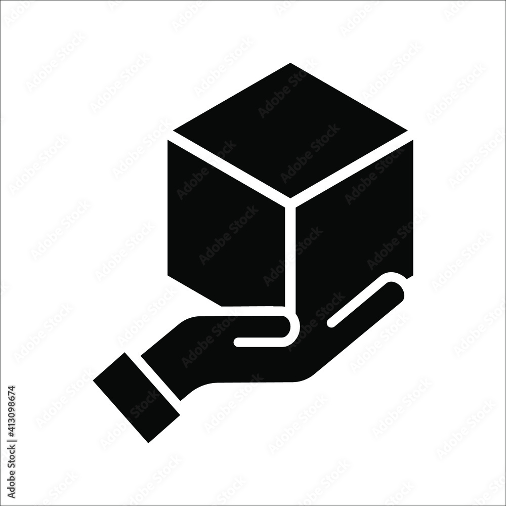Hand and box icon Vector graphic illustration. Suitable for website design, logo, mobile app, Infographic, and more. color editable Hand and box icon Vector graphic illustration. Suitable for website design, logo, mobile app, Infographic, and more. color editable
