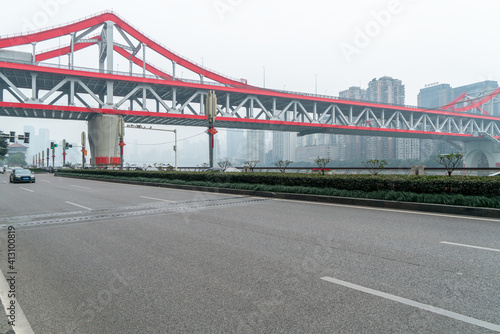 Expressway and Tiejia bridge in Chongqing, China