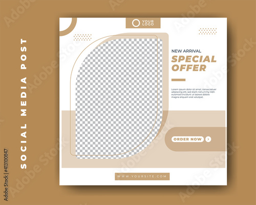 Minimalist fashion sale social media post template