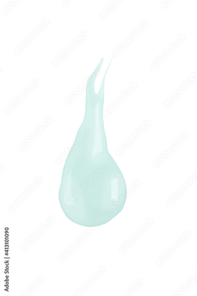 Lotion smear isolated on white background. Beauty skincare product. Liquid gel cosmetic smudge drops Lotion smear isolated on white background. Beauty skincare product. Liquid gel cosmetic smudge drops