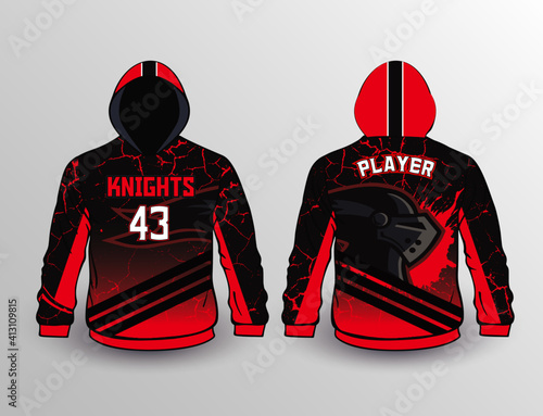 Baseball softball soccer esports all sports team gear unique design fleece hoodie templates and mockup